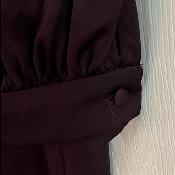 Mac Duggal/IEENA #A2647 NWT Plum Purple Jumpsuit LS Plunging V-Neck - Picture 12 of 13